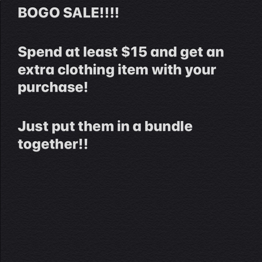 BOGO SALE